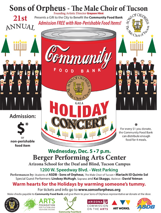 Poster for St. Francis in the Foothills Holiday Concert